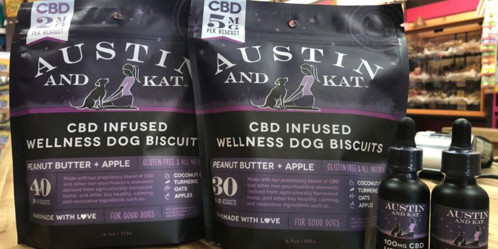 Cbd infused dog treats on display