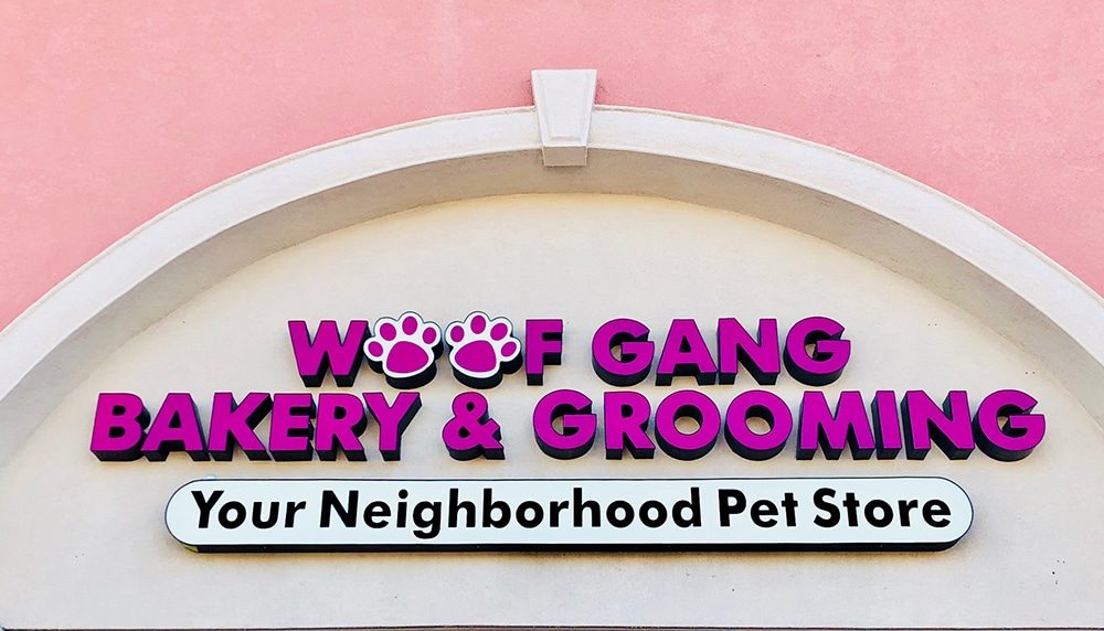 Sign for Woof Gang Bakery Las Vegas